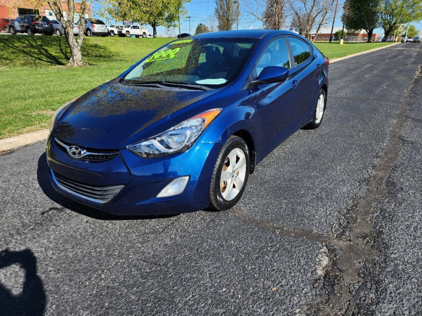 2013 Blue /Gray Hyundai Elantra GLS A/T (KMHDH4AE0DU) with an 1.8L L4 DOHC 16V engine, 6-Speed Automatic transmission, located at 1221 Madison St., Shelbyville, TN, 37160, (931) 680-9439, 0.000000, 0.000000 - Photo#0